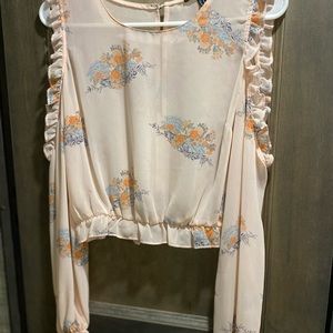 Forever 21 Sheer open sleeve Blouse